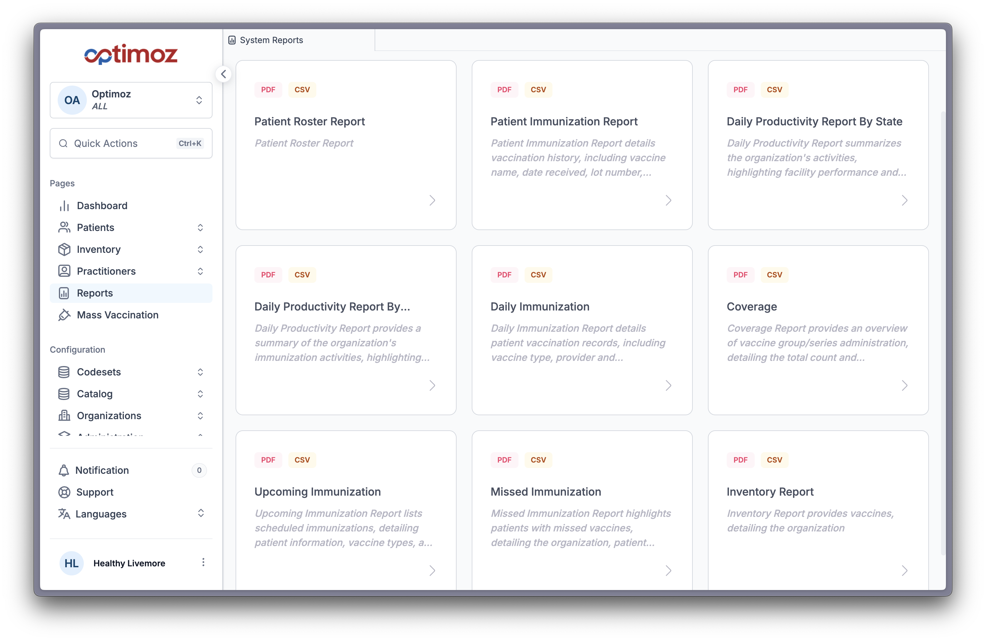 Public Health Reporting